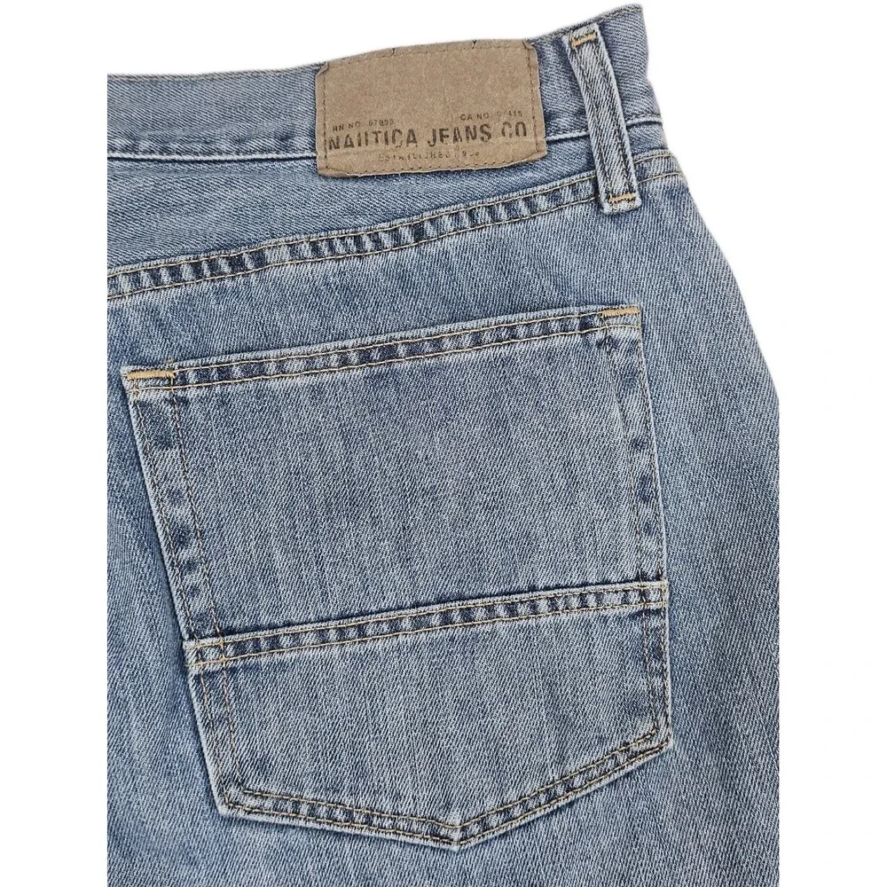 Nautica Jeans Co. Relaxed Fit Jeans Men's 36x334 Medium Wash 100% Cotton